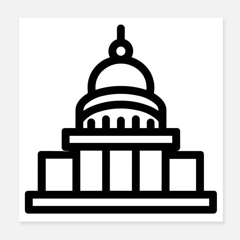 Regierung Poster 20x20 cm