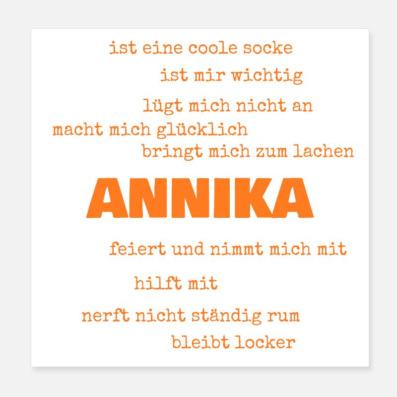 Annika als Spruch Poster 20x20 cm