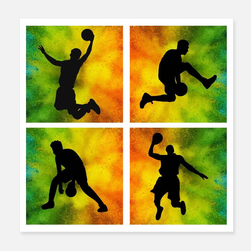 Passion basketteur Poster 20 x 20 cm