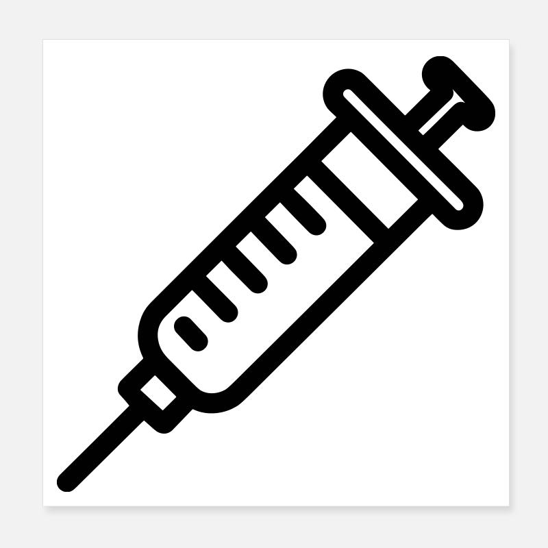 syringe Poster 8" x 8" (20x20 cm)