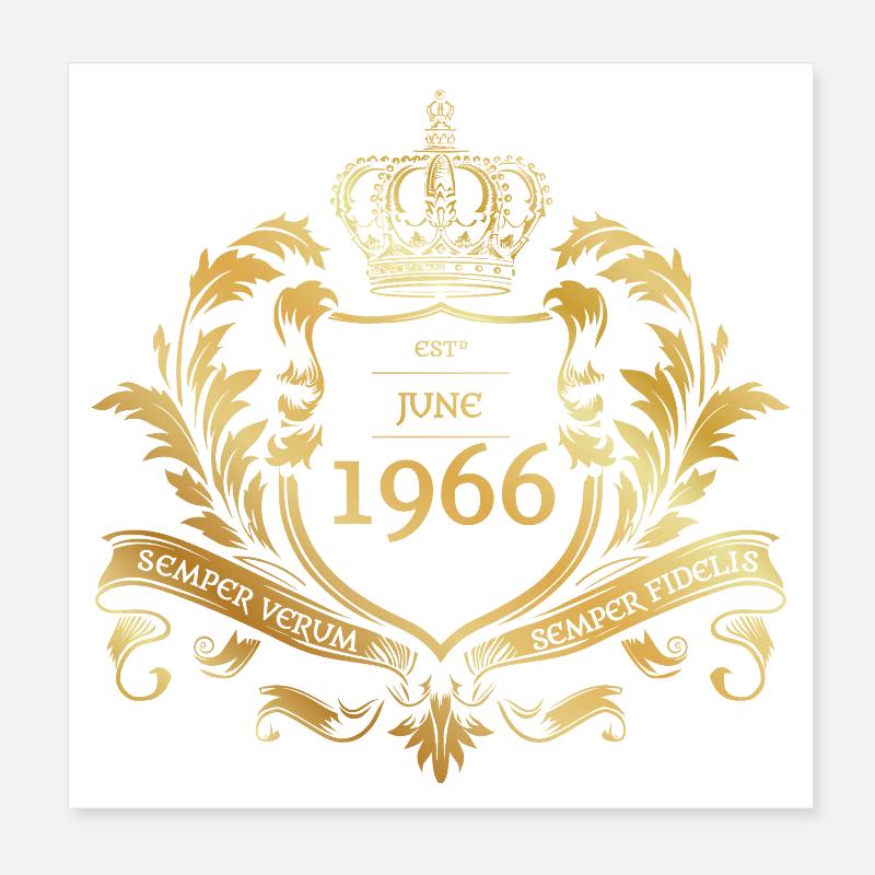 60. Geburtstag Semper Verum - Established 06/1966 Poster 20x20 cm