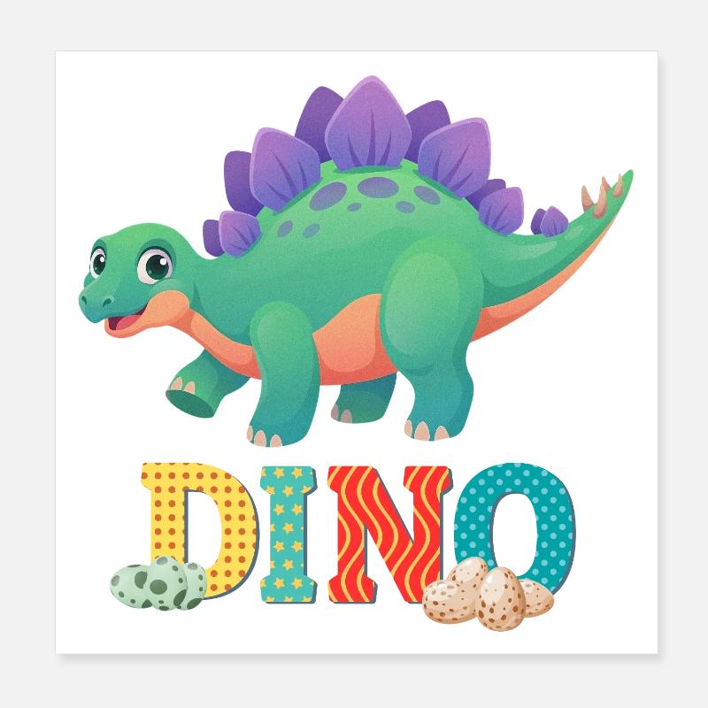 dino Poster 20 x 20 cm