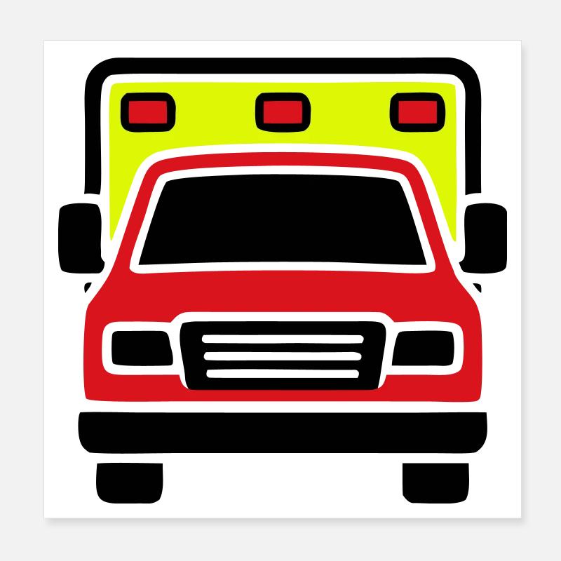 Ambulance Ambulance Front Poster 20 x 20 cm