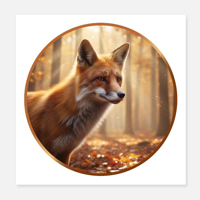 T-Shirt-Design „Fuchs“ Poster 20x20 cm