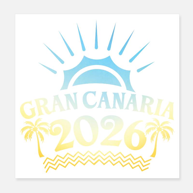 Gran Canaria 2026 Bunt Poster 20x20 cm
