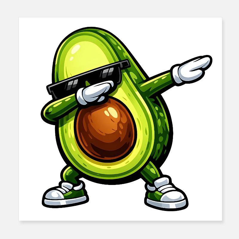 Tamponner l’avocat Poster 20 x 20 cm