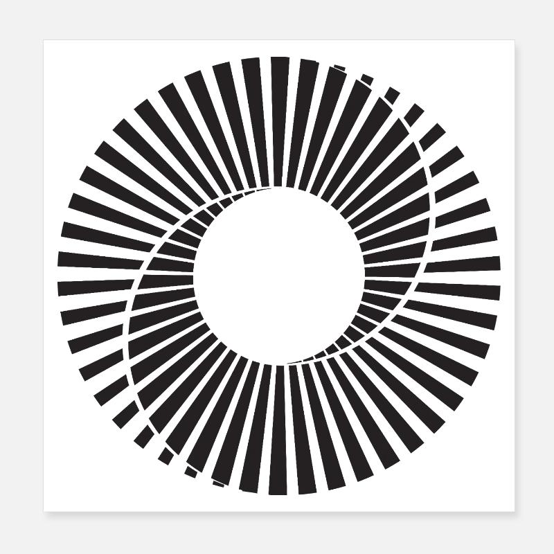 Scanimation spiral design Poster 8" x 8" (20x20 cm)