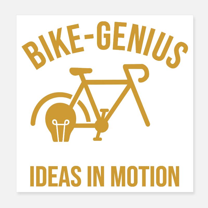 Vélo Idées en Mouvement Poster 20 x 20 cm