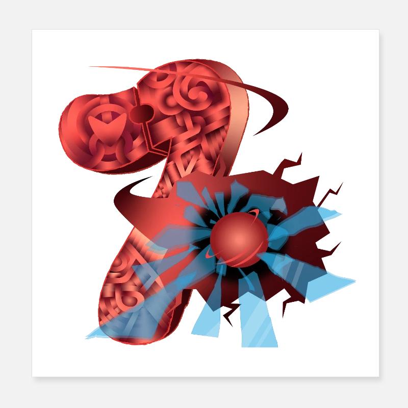 Nummer 7: Kupfer Poster 20x20 cm