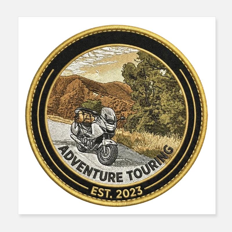 Motorcycle Expeditions Patch Poster 8" x 8" (20x20 cm)