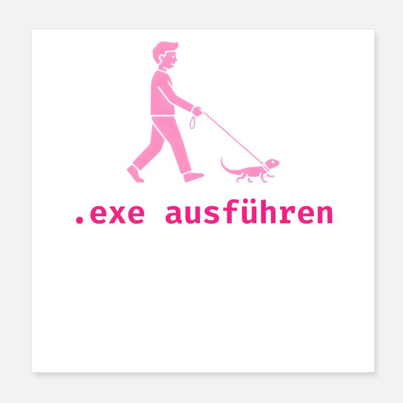 .exe ausführen ADMIN Poster 20x20 cm
