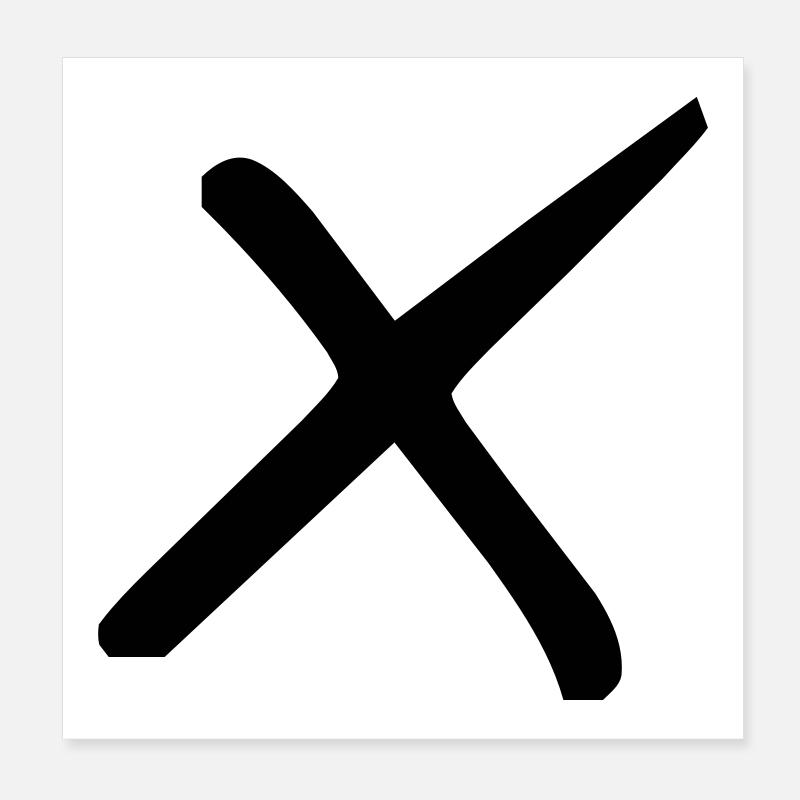 Stylish cross Poster 8" x 8" (20x20 cm)