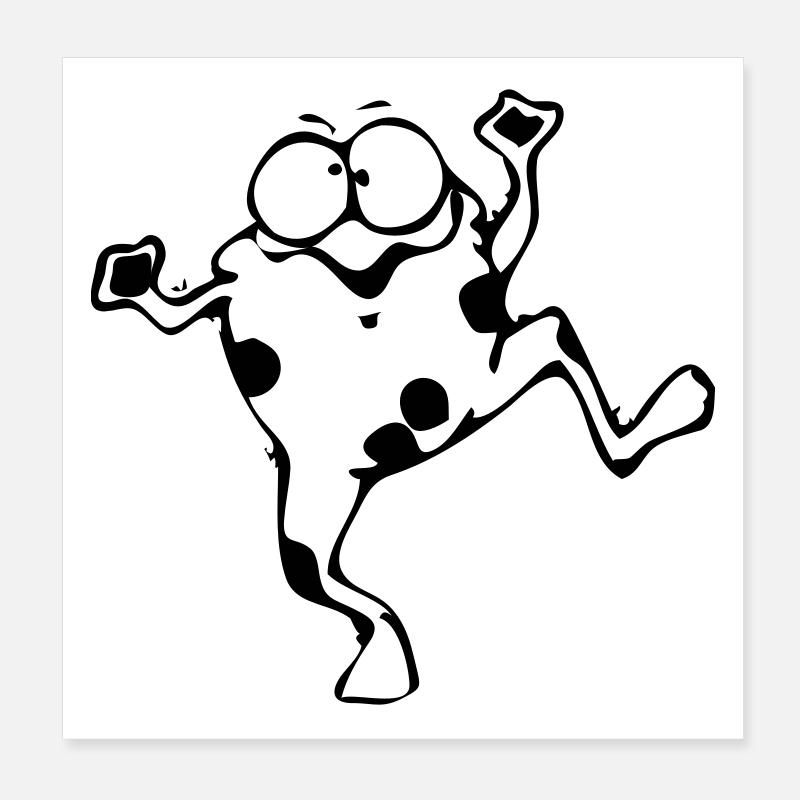funny frog Poster 8" x 8" (20x20 cm)