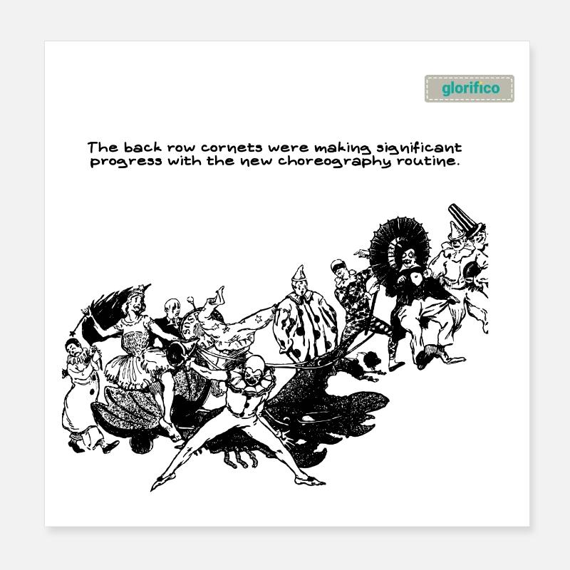 PARODIE DE LA RANGÉE ARRIÈRE design 001 - Poster 20 x 20 cm - blanc