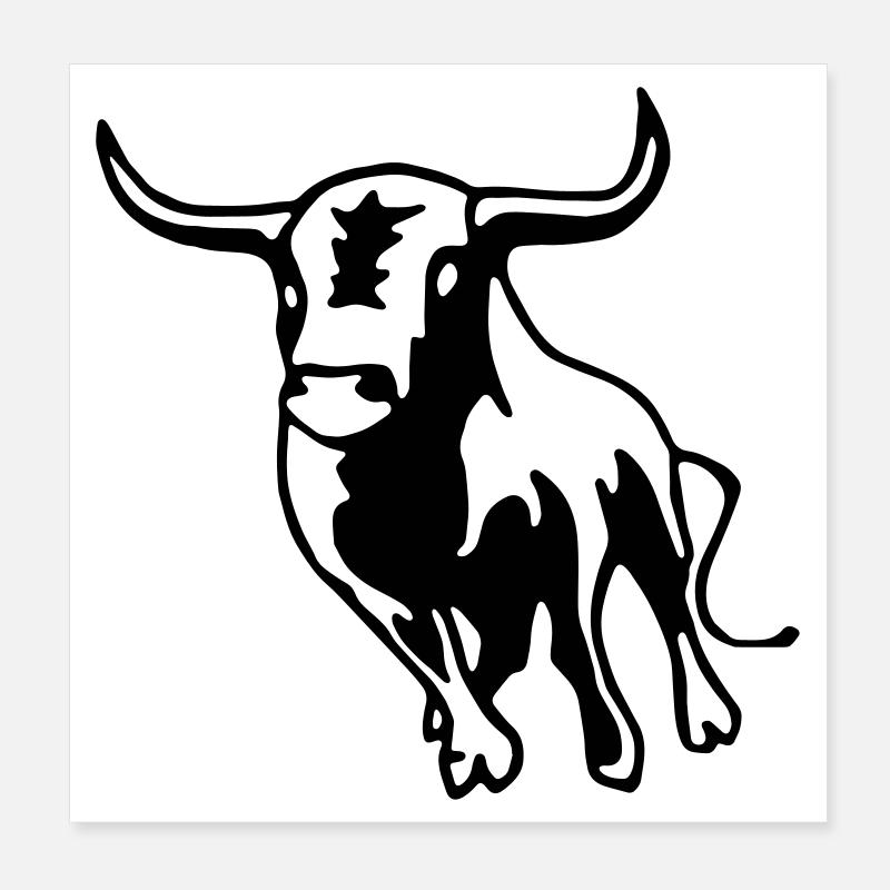 print taureau shirt Poster 20 x 20 cm