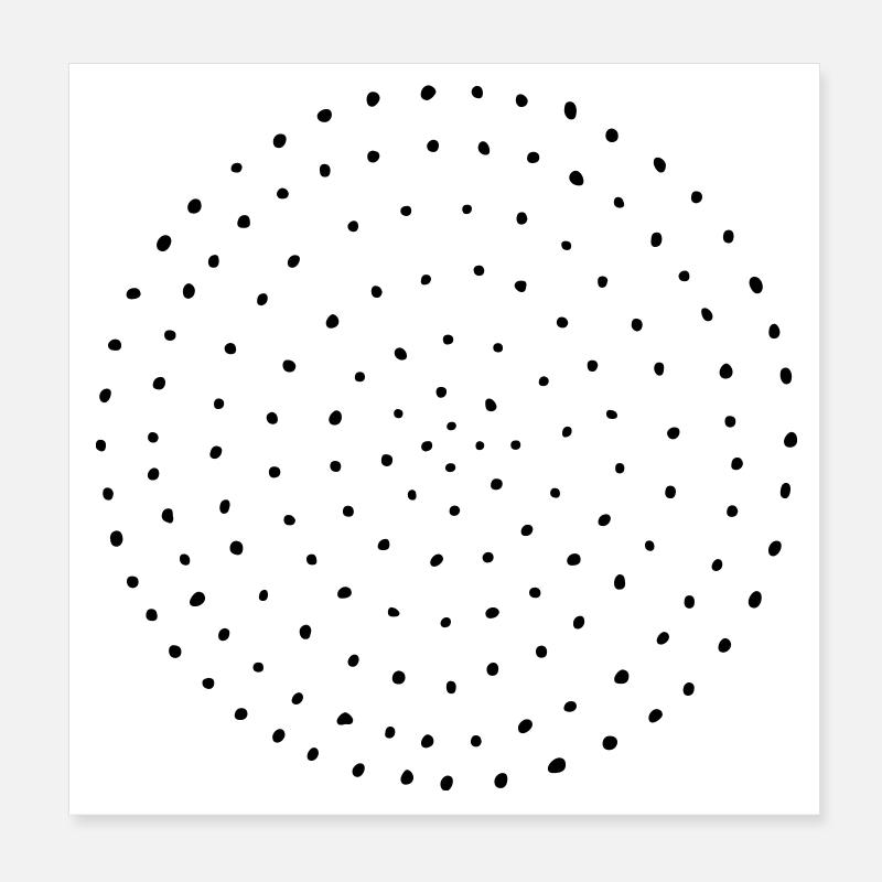 Punkte Kreis dots Muster Geschenk gepunktet Poster 20x20 cm