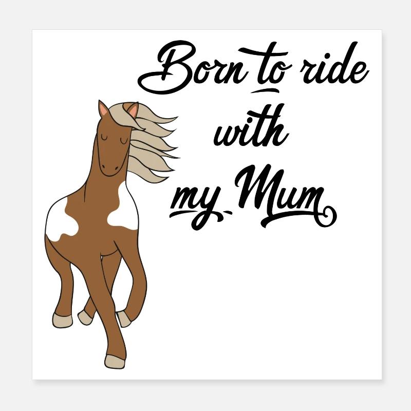 cheval Poster 20 x 20 cm