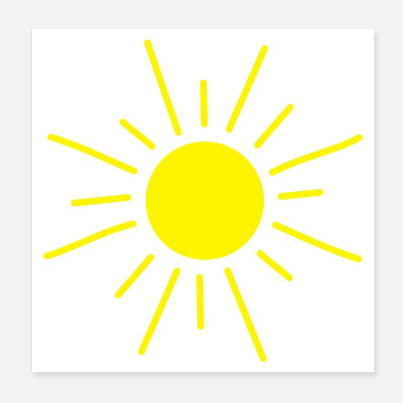 Sonne Sonnenstrahlen Sommer Poster 20x20 cm