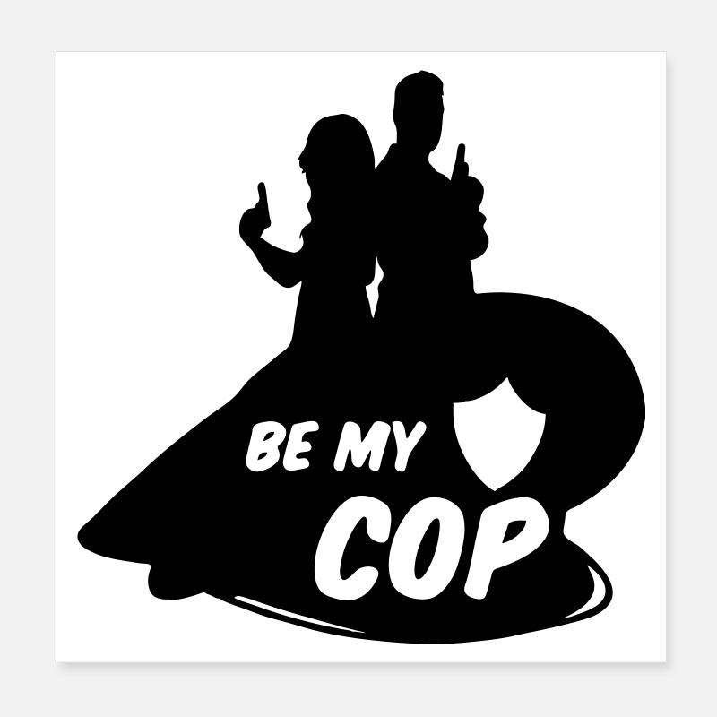 Cop Polizei Polizist Beruf Liebe Geschenk Spruch Poster 20x20 cm