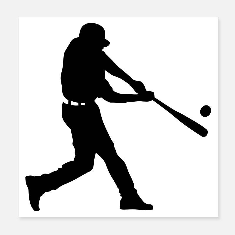 basebal joueur Poster 20 x 20 cm