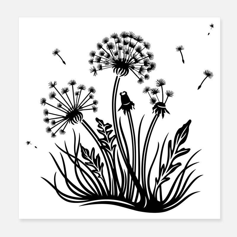 Löwenzahn, Pusteblume, dandelion Poster 20x20 cm