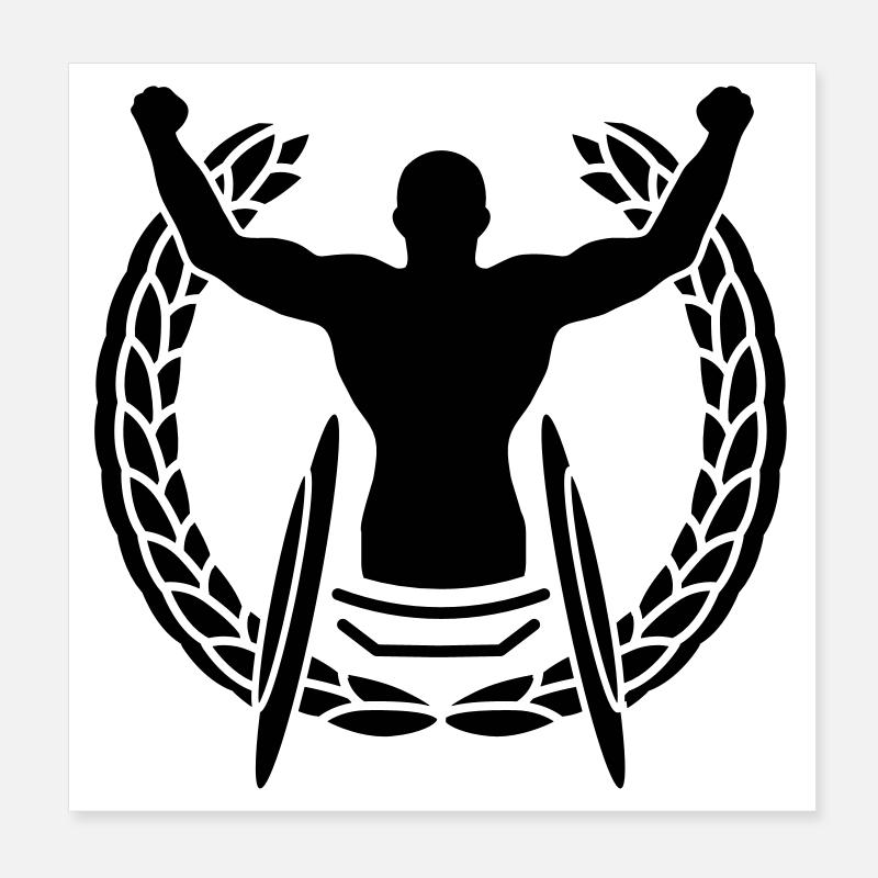 Un gagnant dans un fauteuil roulant Poster 20 x 20 cm