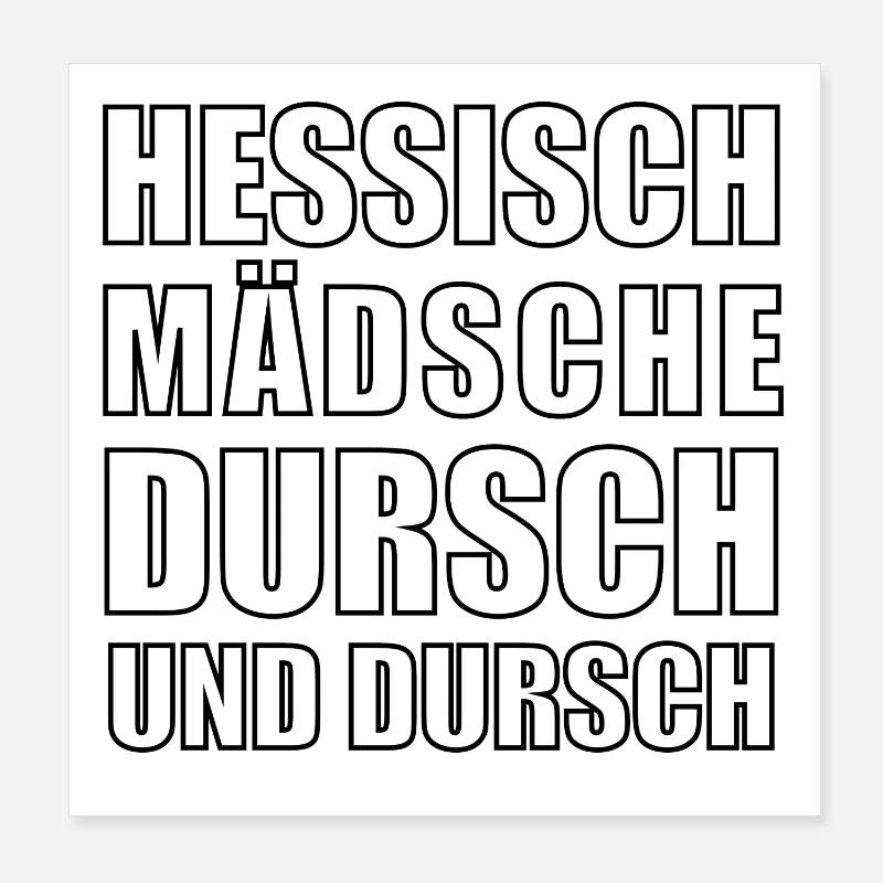 hessisch Mädsche Poster 20x20 cm