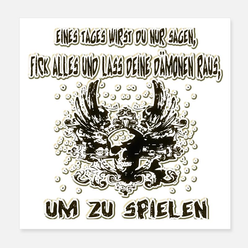 Dämon raus lassen Poster 20x20 cm