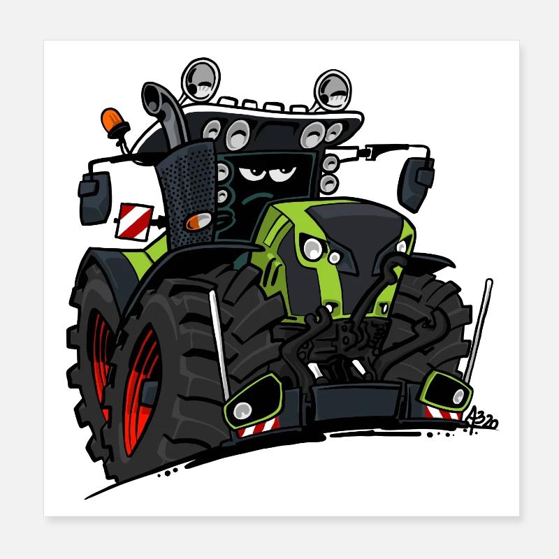 0927 C TRACTOR GREEN Poster 8" x 8" (20x20 cm)