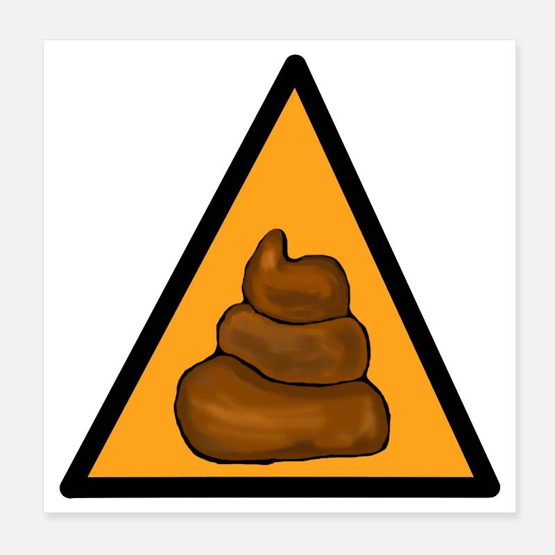 Attention merde Poster 20 x 20 cm