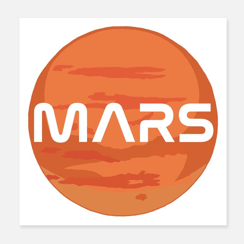 Planet Mars Poster 20x20 cm