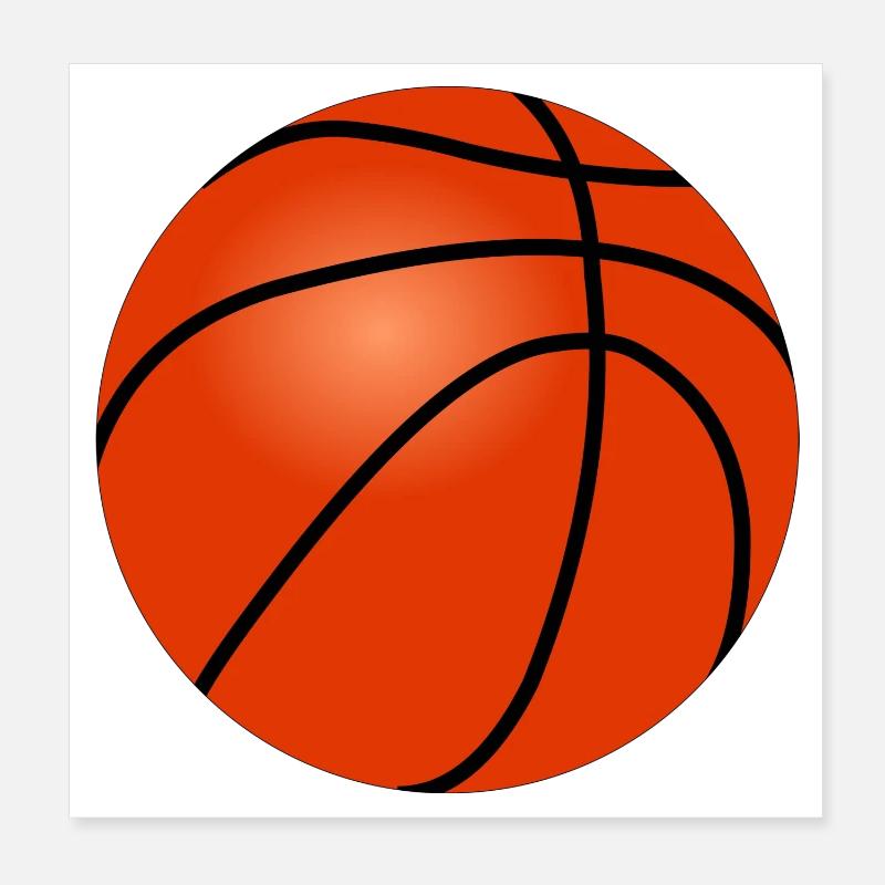 Basketball - Poster 20x20 cm - Weiß