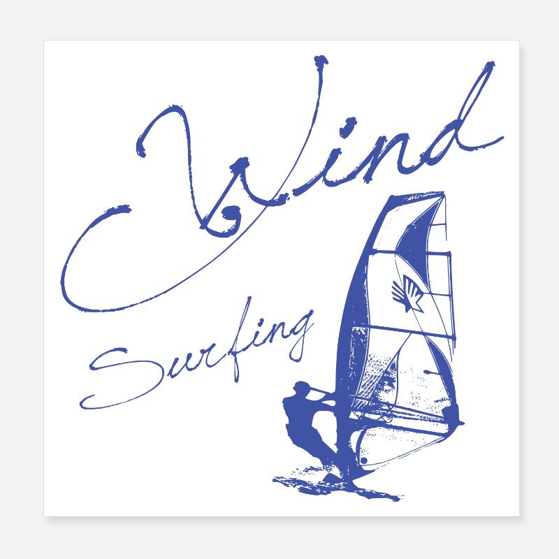 WINDSURFING - SURFER WINDSURFER gift Poster 8" x 8" (20x20 cm)