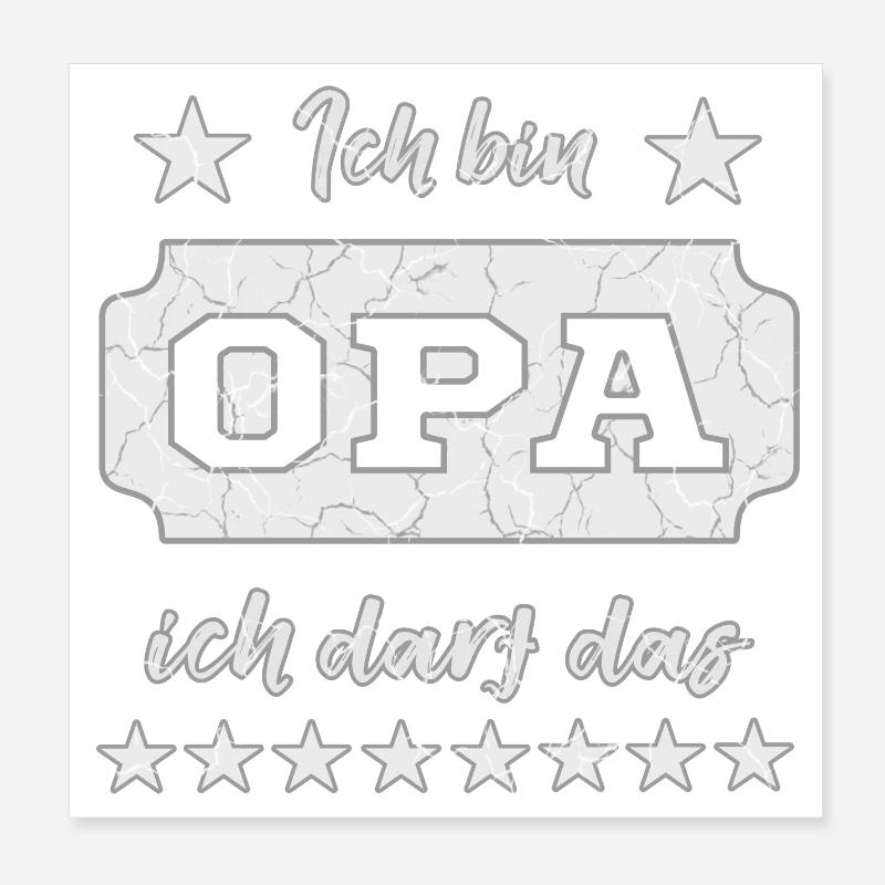  Lustiger Opa Spruch Poster 20x20 cm