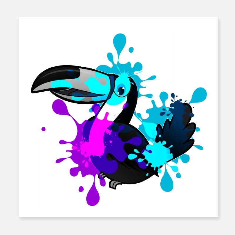 toucan Poster 8" x 8" (20x20 cm)