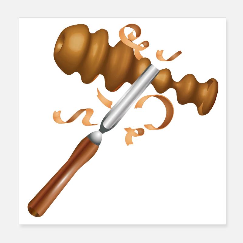 Turning tool for professional and hobby turners Poster 8" x 8" (20x20 cm)