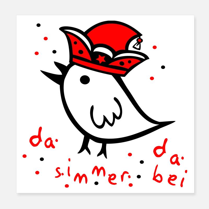 Carnaval, Carnaval, Confettis Poster 20 x 20 cm