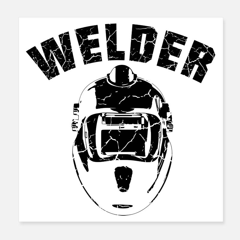 Welder Team schwarz - Poster 20x20 cm - Weiß