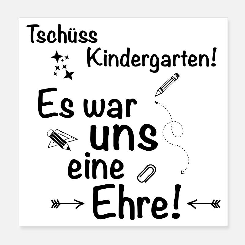 Tschüss Kindergarten... Poster 20x20 cm