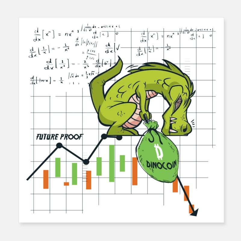 Dinocoin à l’épreuve du temps ? Poster 20 x 20 cm