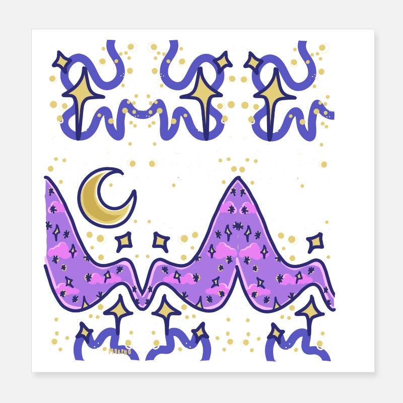 Cielo notturno funky Poster 20x20 cm