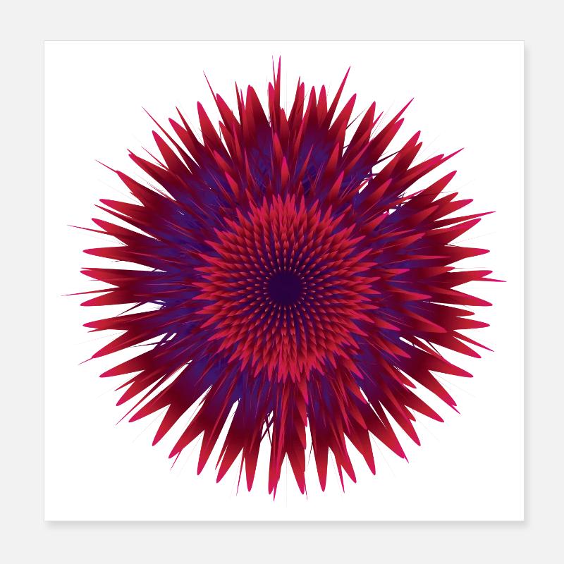 Fleur vectorielle Poster 20 x 20 cm