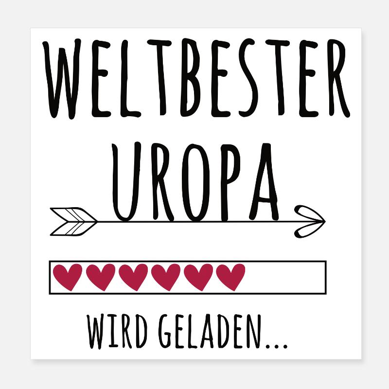 werdender Uropa Schwangerschaft Geschenk Poster 20x20 cm