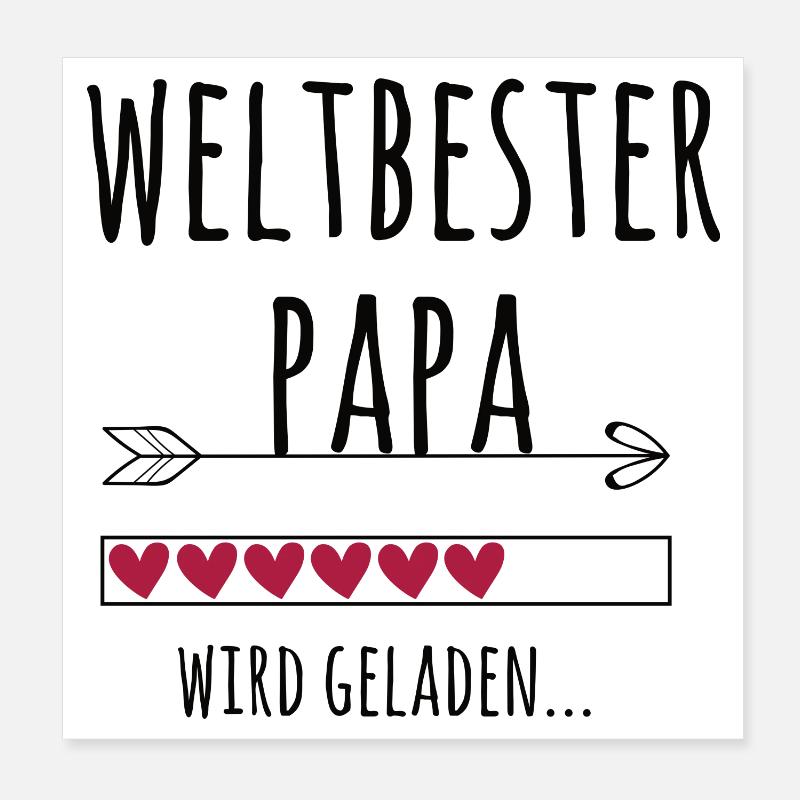 werdender Papa Schwangerschaft Geschenk Poster 20x20 cm