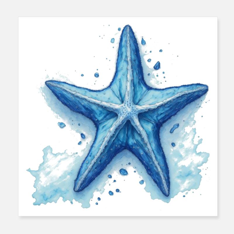Étoile de mer Poster 20 x 20 cm