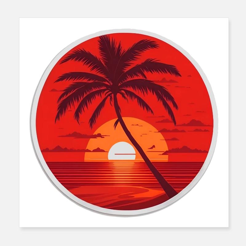 Sunset Poster 8" x 8" (20x20 cm)