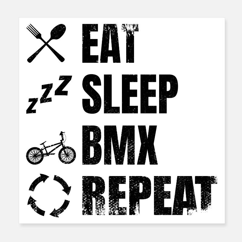 Routine cycliste BMX Poster 20 x 20 cm