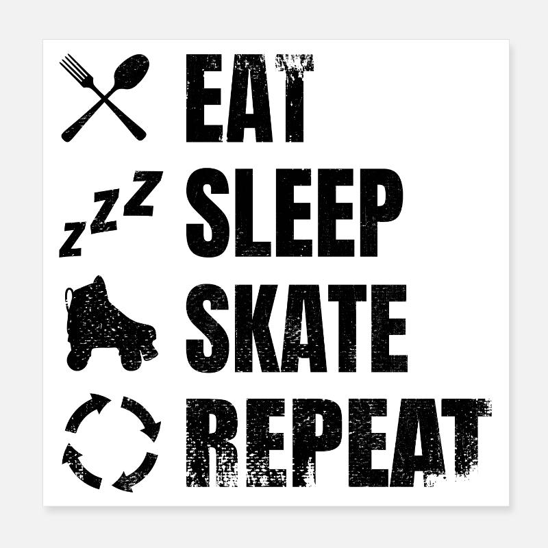 Roller skating routine Poster 8" x 8" (20x20 cm)