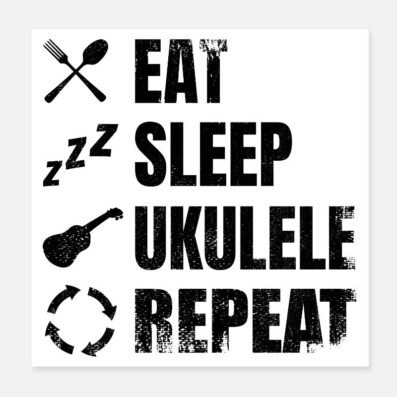 Ukulele Love Poster 8" x 8" (20x20 cm)