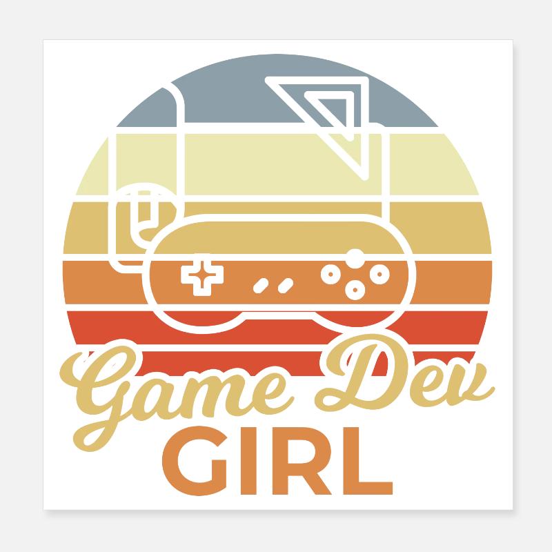 Game Dev Mädchen Poster 20x20 cm